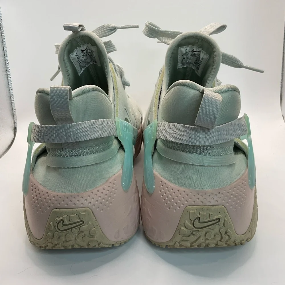 NIKE AIR HUARACHE CRAFT SHOE CASUAL LIGHT SILVER/OCEAN BLISS/PINK SZ 12